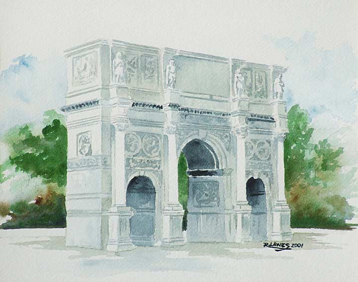 Roman Arch Watercolour