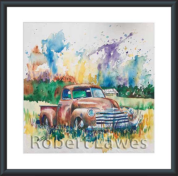 Retirement Years Watercolour Mounted on Wood.