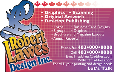 Robert Lawes Design Canpages Ad